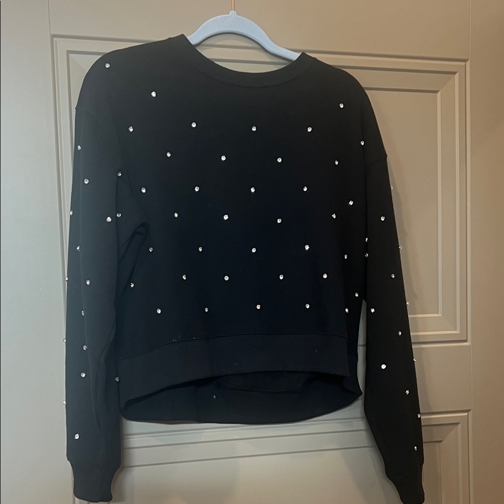 American Eagle Outfitters Black Sweater with White Accents